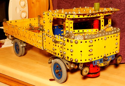 Meccano Sentinel Steam Wagon Powered By A Mamod SP1 Stationary Steam Engine